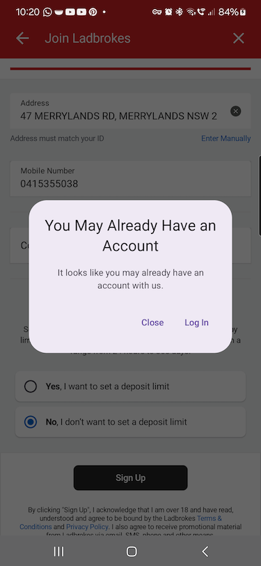 Sign-up-existing-user