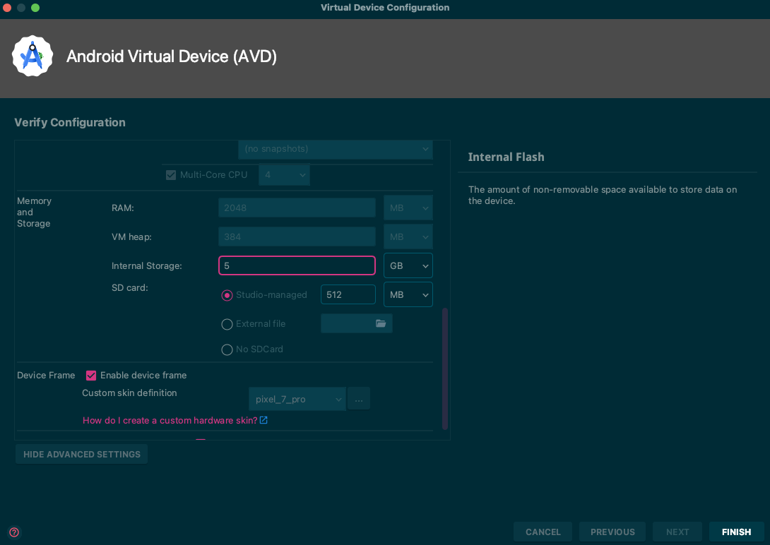 Select Advanced Settings
