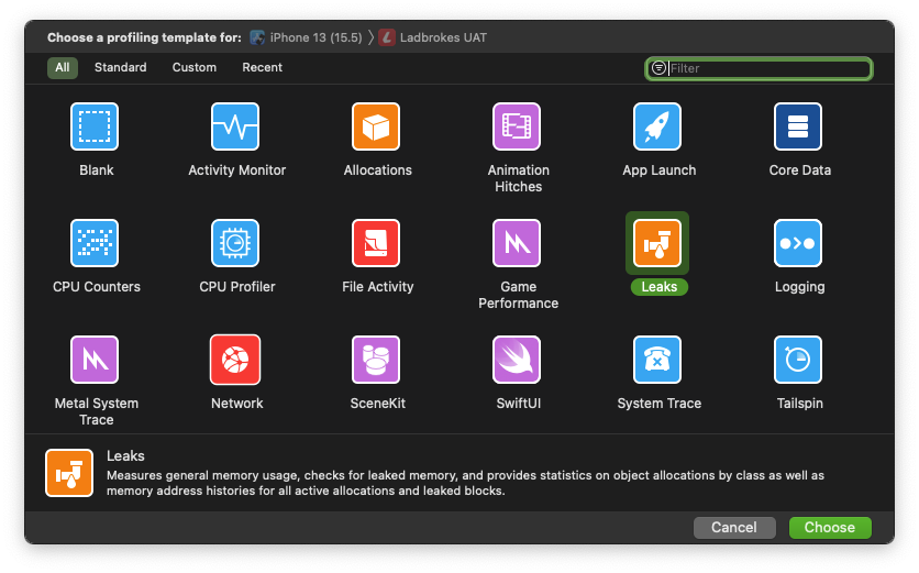 Xcode Instruments