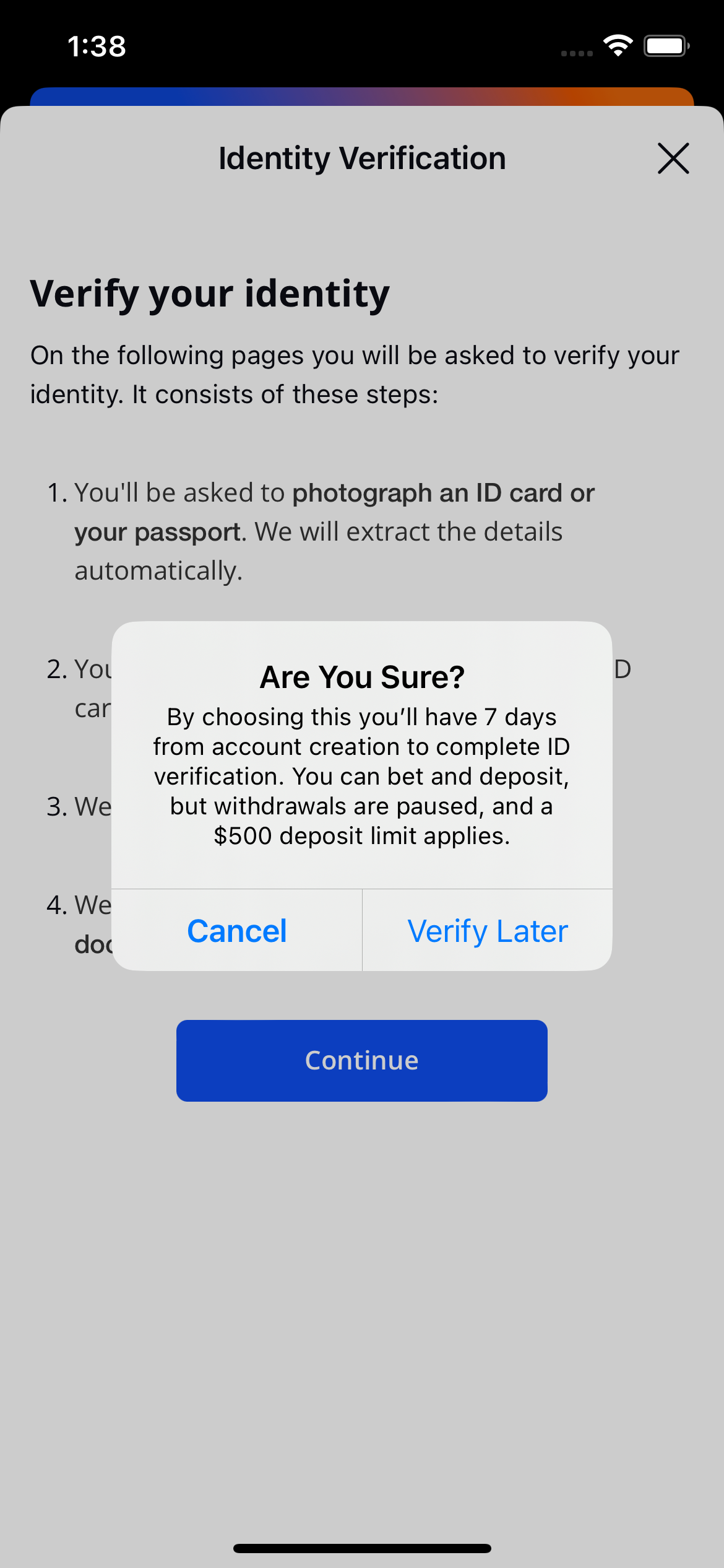 Greenid close confirmation prompt