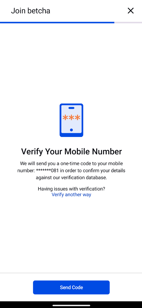 IDV Leverage Send SMS Code
