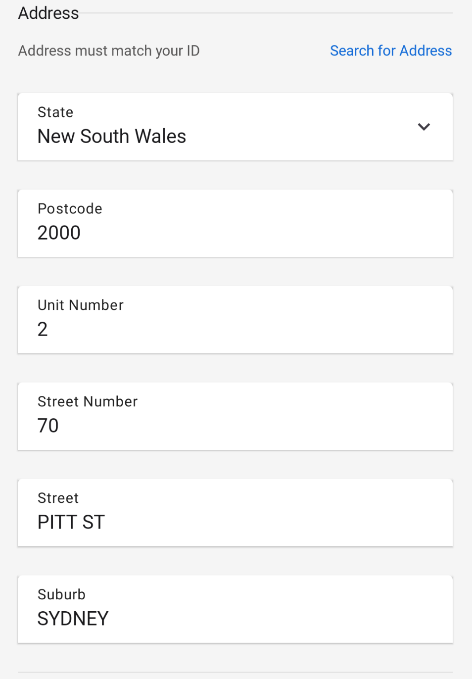 Manual Address
